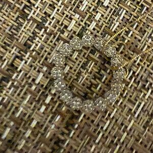 Zales SET Flowers Diamond lever back flower circle pendant and flower earrings